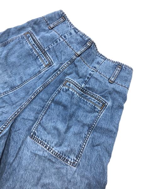 Noble（ノーブル）Noble (ノーブル) スージングデニムフォルムタックパンツ インディゴ サイズ:36の古着・服飾アイテム