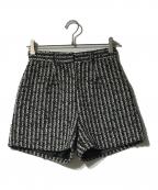 anuansアニュアンス）の古着「ツイードショートパンツ」｜ホワイト×ブラック