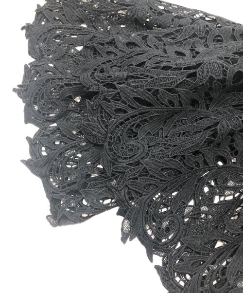 anuans（アニュアンス）anuans (アニュアンス) スカラレースフレアスリーブブラウス ブラック サイズ:FREEの古着・服飾アイテム