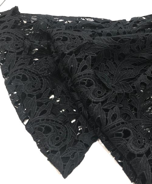 anuans（アニュアンス）anuans (アニュアンス) スカラレースフレアスリーブブラウス ブラック サイズ:FREEの古着・服飾アイテム