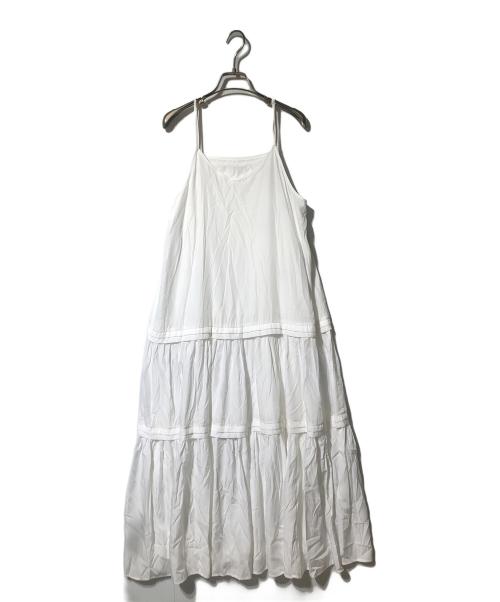 Loungedress（ラウンジドレス）Loungedress (ラウンジドレス) サテンティアードキャミワンピース ホワイト サイズ:FREEの古着・服飾アイテム