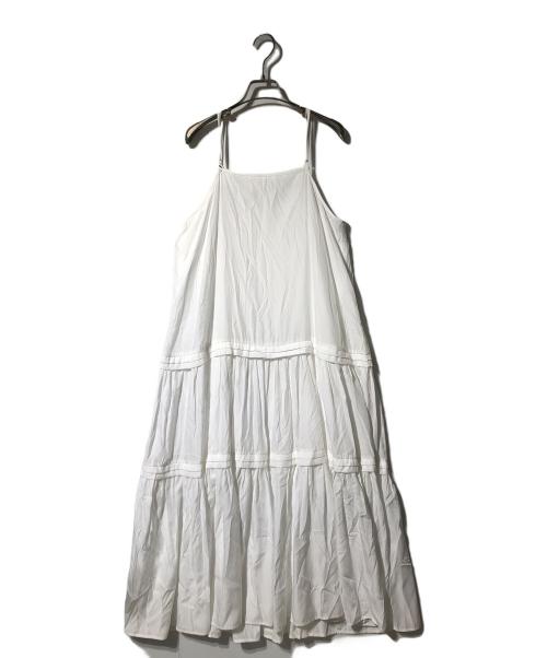 Loungedress（ラウンジドレス）Loungedress (ラウンジドレス) サテンティアードキャミワンピース ホワイト サイズ:FREEの古着・服飾アイテム