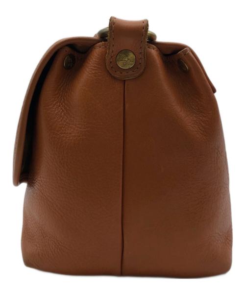IL BISONTE（イル ビゾンテ）IL BISONTE (イル ビゾンテ) フラップレザーショルダーバッグ ブラウンの古着・服飾アイテム
