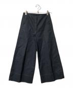 LEMAIREルメール）の古着「リネン混ワイドパンツ」｜ブラック