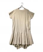 Y'sワイズ）の古着「リネン混ワンピース」｜ベージュ