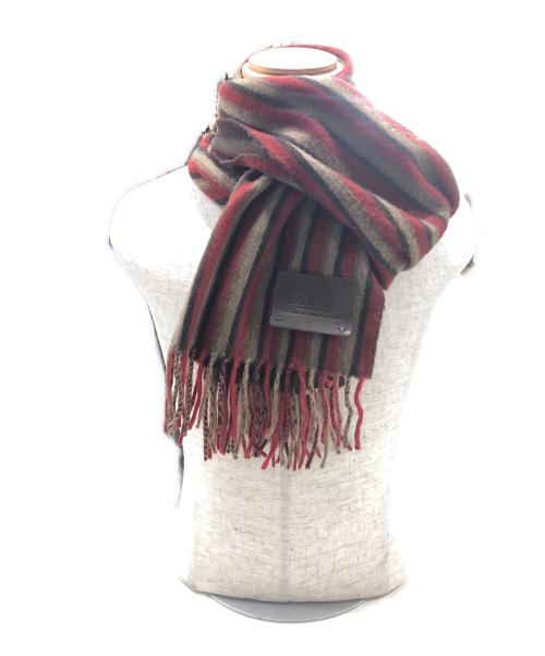 LOUIS VUITTON（ルイ ヴィトン）LOUIS VUITTON (ルイ ヴィトン) エシャルプ・レイエ レッド×ブラウンの古着・服飾アイテム