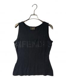 FENDI JEANS（フェンディ ジーンズ）の古着「ロゴタンクトップ」｜ブラック