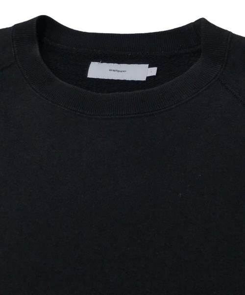 Graphpaper（グラフペーパー）Graphpaper (グラフペーパー) ラグランスリーブスウェット ブラック サイズ:1の古着・服飾アイテム