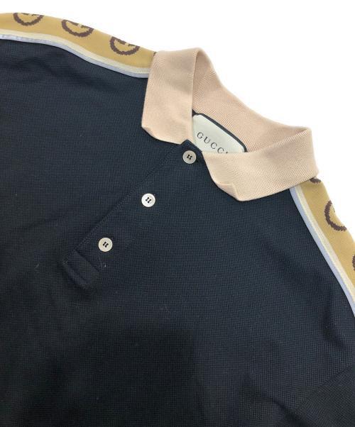 GUCCI（グッチ）GUCCI (グッチ) インターロッキングポロシャツ ブラック サイズ:Sの古着・服飾アイテム