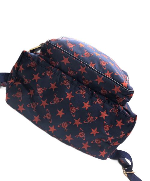 Vivienne Westwood（ヴィヴィアンウエストウッド）Vivienne Westwood (ヴィヴィアンウエストウッド) 星と宇宙船-リュックサック エンジ×ネイビーの古着・服飾アイテム