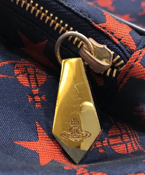 Vivienne Westwood（ヴィヴィアンウエストウッド）Vivienne Westwood (ヴィヴィアンウエストウッド) 星と宇宙船-リュックサック エンジ×ネイビーの古着・服飾アイテム