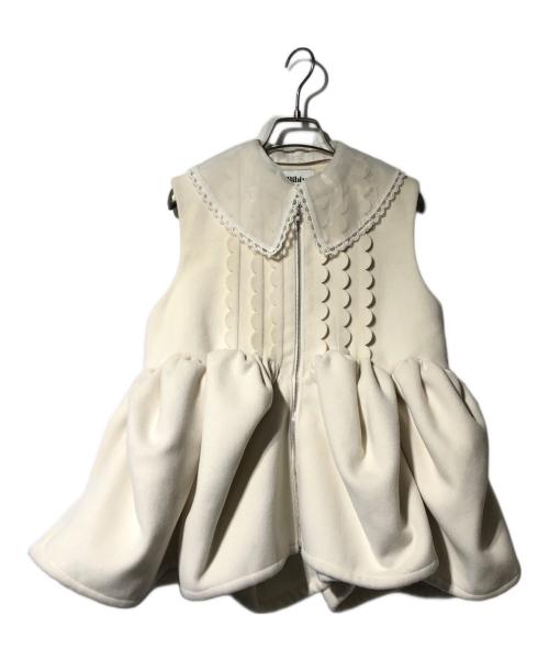 Bibiy.（ビビィ）Bibiy. (ビビィ) ANGIE SLEEVELESS JACKET ベージュ サイズ:Fの古着・服飾アイテム