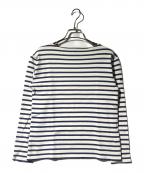 SAINT JAMESセントジェームス）の古着「ボートネックカットソー」｜ホワイト×ネイビー