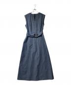 allurevilleアルアバイル）の古着「サイドタックナローワンピース アルアバイル」｜インディゴ