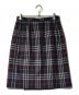 Burberry's (バーバリーズ) ヴィンテージ 金釦ラップスカート レッド×ネイビー サイズ:11AR：6000円