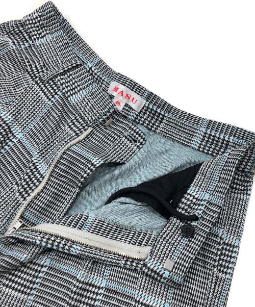 masu（エムエーエスユー）MASU (エムエーエスユー) CLASSIC EASY TROUSERS ブルー×グレー サイズ:46の古着・服飾アイテム