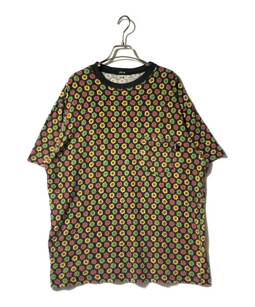 stussy（ステューシー）stussy (ステューシー) 総柄ヴィンテージTシャツ マルチカラー サイズ:Ｌの古着・服飾アイテム