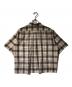6(ROKU) BEAUTY&YOUTH (ロク ビューティーアンドユース) チェック オープンカラー ショートスリーブ シャツ ブラウン サイズ:Free：6000円