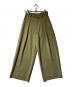H BEAUTY&YOUTH（エイチ ビューティー&ユース）の古着「ポリエステルツイル インタック バレルパンツ」｜オリーブ