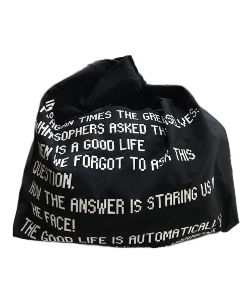 Vivienne Westwood（ヴィヴィアンウエストウッド）Vivienne Westwood (ヴィヴィアンウエストウッド) GAIAプリントトートバッグ ブラックの古着・服飾アイテム