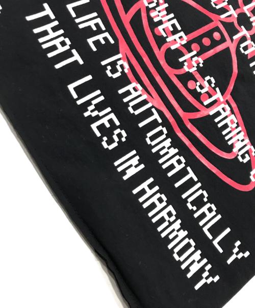 Vivienne Westwood（ヴィヴィアンウエストウッド）Vivienne Westwood (ヴィヴィアンウエストウッド) GAIAプリントトートバッグ ブラックの古着・服飾アイテム