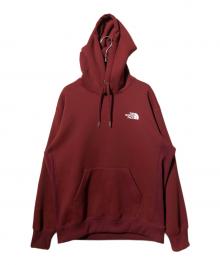 THE NORTH FACE（ザ ノース フェイス）の古着「スウェットパーカー バックスクエアロゴフーディ」｜ボルドー