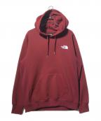 THE NORTH FACEザ ノース フェイス）の古着「スウェットパーカー バックスクエアロゴフーディ」｜ボルドー