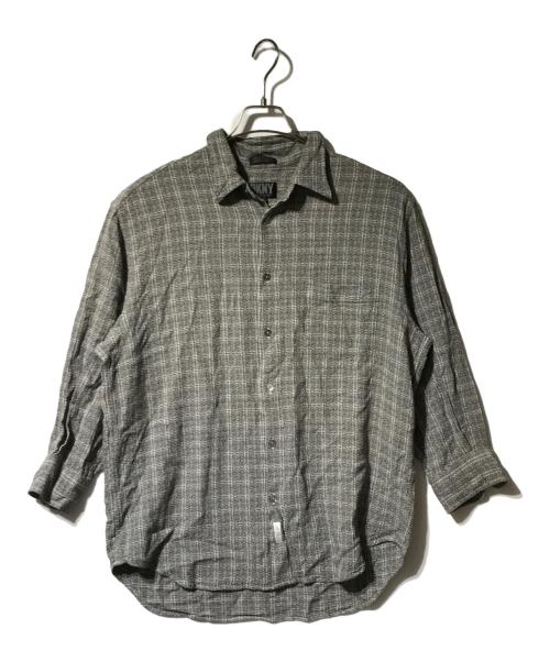 DKNY（ダナキャランニューヨーク）DKNY (ダナキャランニューヨーク) レーヨンシャツ グレー サイズ:Ｌの古着・服飾アイテム