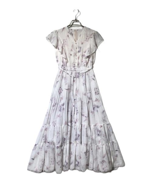 JUSGLITTY（ジャスグリッティー）JUSGLITTY (ジャスグリッティー) アイビープリントワンピース パープルの古着・服飾アイテム