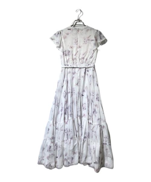 JUSGLITTY（ジャスグリッティー）JUSGLITTY (ジャスグリッティー) アイビープリントワンピース パープルの古着・服飾アイテム