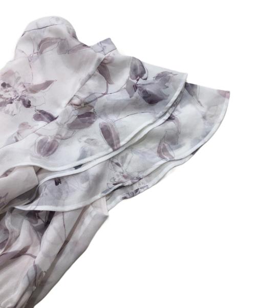 JUSGLITTY（ジャスグリッティー）JUSGLITTY (ジャスグリッティー) アイビープリントワンピース パープルの古着・服飾アイテム