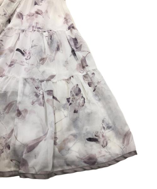 JUSGLITTY（ジャスグリッティー）JUSGLITTY (ジャスグリッティー) アイビープリントワンピース パープルの古着・服飾アイテム