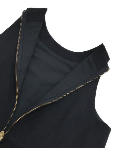 Noble（ノーブル）Noble (ノーブル) カーブシルエットロングワンピース ブラック サイズ:表記なしの古着・服飾アイテム