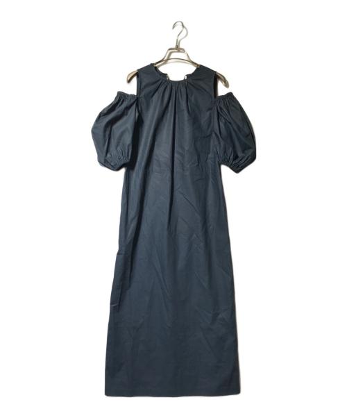 VERMEIL par iena（ヴェルメイユ パー イエナ）VERMEIL par iena (ヴェルメイユ パー イエナ) ノースリーブワンピース/ショルダースリットシェイプワンピース ネイビー サイズ:Fの古着・服飾アイテム