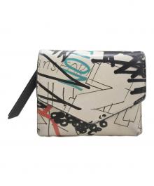 Maison Margiela（メゾンマルジェラ）の古着「グラフティ3つ折り財布」｜ホワイト