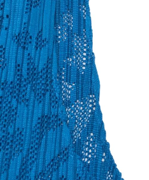 PLEATS PLEASE（プリーツプリーズ）PLEATS PLEASE (プリーツプリーズ) カットワークプリーツカットソー ブルー サイズ:3の古着・服飾アイテム