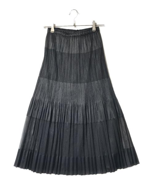 PLEATS PLEASE（プリーツプリーズ）PLEATS PLEASE (プリーツプリーズ) ティアードプリーツスカート ブラック サイズ:2の古着・服飾アイテム