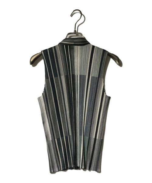 PLEATS PLEASE（プリーツプリーズ）PLEATS PLEASE (プリーツプリーズ) プリーツタイベスト カーキ×ブラック サイズ:3の古着・服飾アイテム