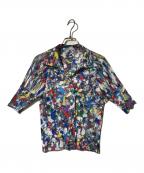 PLEATS PLEASEプリーツプリーズ）の古着「総柄転写プリーツシャツ」｜マルチカラー