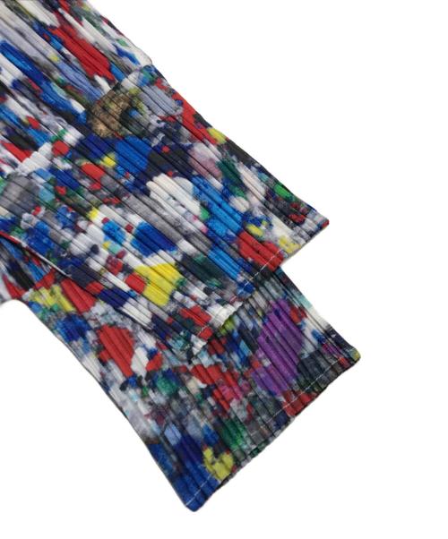 PLEATS PLEASE（プリーツプリーズ）PLEATS PLEASE (プリーツプリーズ) 総柄転写プリーツシャツ マルチカラー サイズ:3の古着・服飾アイテム