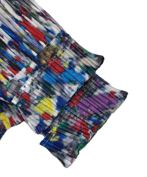 PLEATS PLEASE（プリーツプリーズ）PLEATS PLEASE (プリーツプリーズ) 総柄転写プリーツシャツ マルチカラー サイズ:3の古着・服飾アイテム