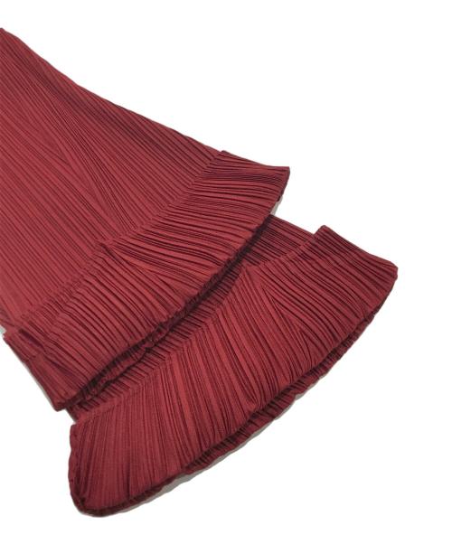 PLEATS PLEASE（プリーツプリーズ）PLEATS PLEASE (プリーツプリーズ) プリーツシェイプパンツ レッド サイズ:3の古着・服飾アイテム