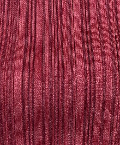 PLEATS PLEASE（プリーツプリーズ）PLEATS PLEASE (プリーツプリーズ) プリーツシェイプパンツ レッド サイズ:3の古着・服飾アイテム