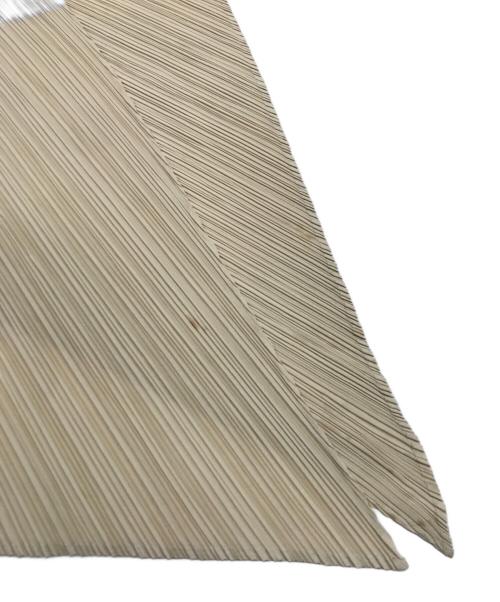 PLEATS PLEASE（プリーツプリーズ）PLEATS PLEASE (プリーツプリーズ) プリントプリーツスカーフ ベージュの古着・服飾アイテム