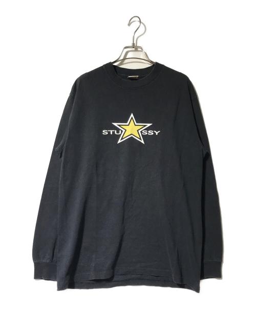 stussy（ステューシー）stussy (ステューシー) スターロゴカットソー ブラック サイズ:Lの古着・服飾アイテム