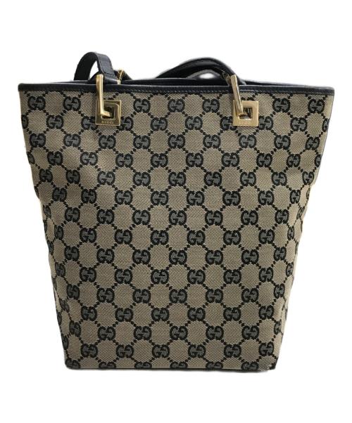 GUCCI（グッチ）GUCCI (グッチ) GGキャンバストートバッグ ベージュの古着・服飾アイテム