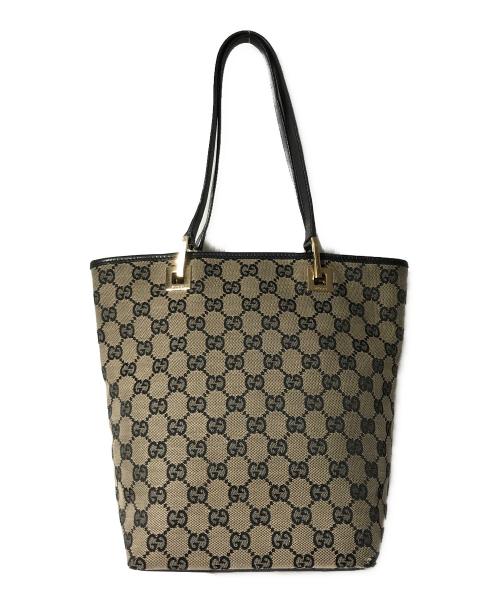 GUCCI（グッチ）GUCCI (グッチ) GGキャンバストートバッグ ベージュの古着・服飾アイテム