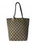 中古・古着 GUCCI (グッチ) GGキャンバストートバッグ ベージュ：15000円