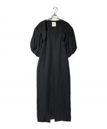 THINGS THAT MATTER（シングスザットマター）の古着「NEW BOLERO & CAMISOLE MAXI DRESS（ニュー　ボレロ　＆　キャミソール　マキシ　ドレス）」｜ブラック