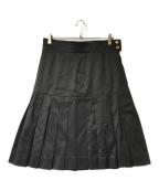 CHANELシャネル）の古着「ココマークボタンプリーツスカート」｜ブラック